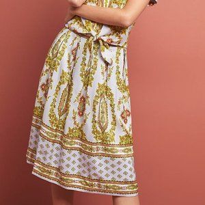 ANTHROPOLOGIE | Echarpe Scarf Printed A-line Skirt size US 0